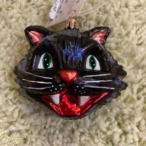 Christopher Radko NOS Halloween Mice Scream 01-0303-0 cat head from 2001